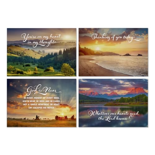 Hallmark DaySpring Religious Encouragement Cards 12-Pack - Praying for You, Faith & Support