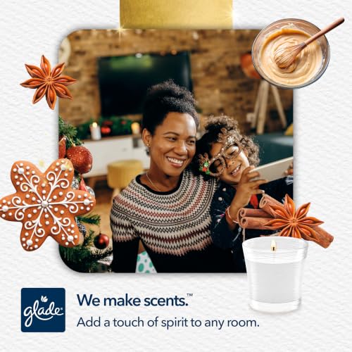 Glade Cozy Gingerbread Jar Candle, Seasonal Holiday Scent, 4.08oz - 3 Pack