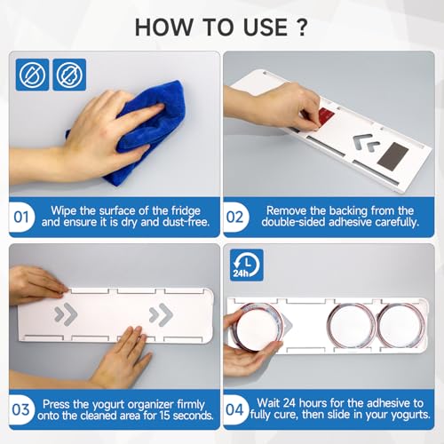 SOPHICO White Yogurt Organizer for Fridge - 1 Pack