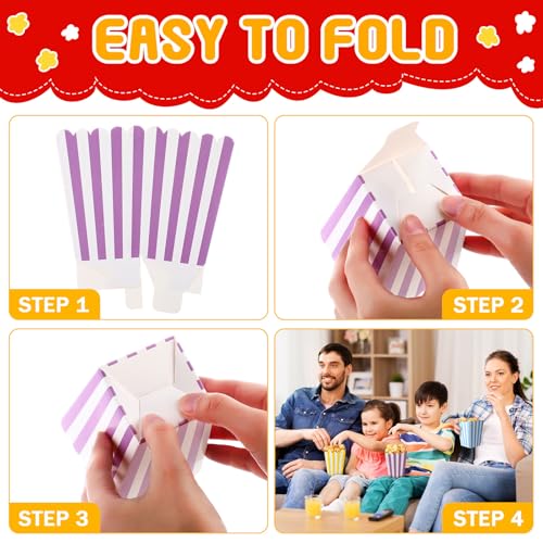 24-Piece Mini Popcorn Boxes and Treat Bag Set for Parties