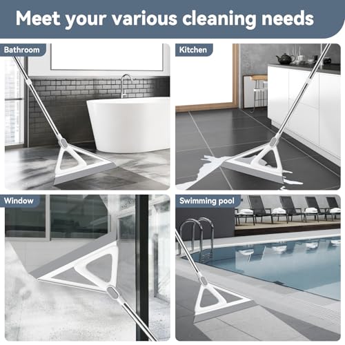 Nodirz Multifunction Magic Broom - Silicone Floor Sweeper, 54"