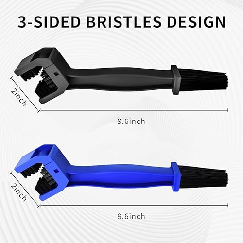 2 PCS Bike or Motorcycle Chain Washer,Grunge Brush Chain Degreaser for Bicycle Motorcycle Chain Brush, Universal Bicycle Chain Cleaning Brush Tool for Mountain Bike Heavy Duty Motorcycle £¬(Blue£¬Black)