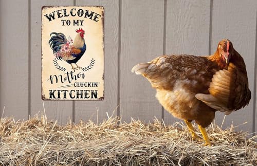 Vintage Chicken Coop Tin Sign - 8x12 Inch Farm Wall Art