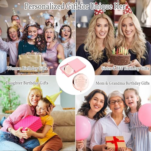 17th Birthday Makeup Mirror Gift for Women - Engraved Wishes