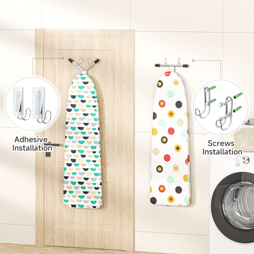 Wall-Mounted Ironing Board Hanger for T/Y Legs - Stainless Steel
