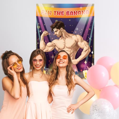 Pin The Banana on The Hunk Game - Bridal Shower & Bachelorette Fun