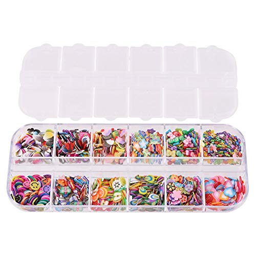 CCINEE Polymer Clay Nail Art Slices Assorted Fruit Flower Food Slime Decor