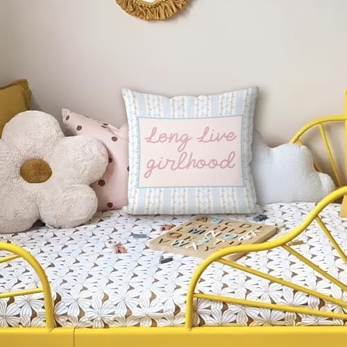 Inspirational Pink Pillow Cover 18x18 for Kids' Bedrooms