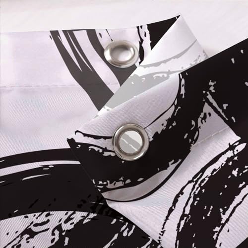 VAVBYE Black White Shower Curtain Abstract Geometric 72x72 in - 01