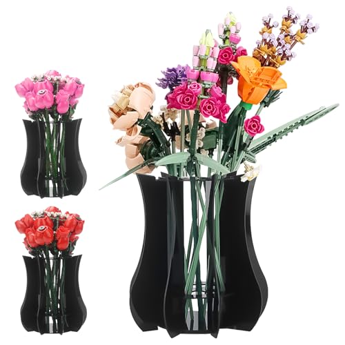 Acrylic Vase for LEGO Flower Bouquet - Sturdy Display Stand