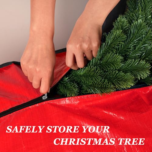 9 ft Red Christmas Tree Storage Bag - Waterproof & Durable