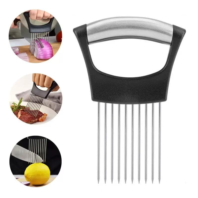 JCNART Large Stainless Steel Onion Slicer & Vegetable Holder