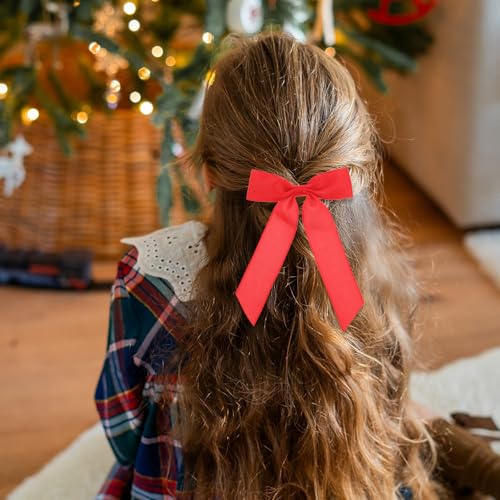 Grevosea 10 Pcs Hair Ribbons Bow Hair Ties Elastic Ponytail Holders