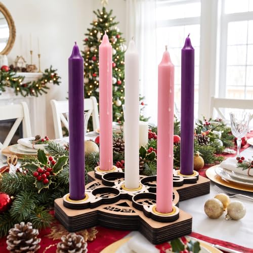 10x8 Inch Wooden Nativity Cross Candle Holder Advent Wreath B Style 1 Pcs