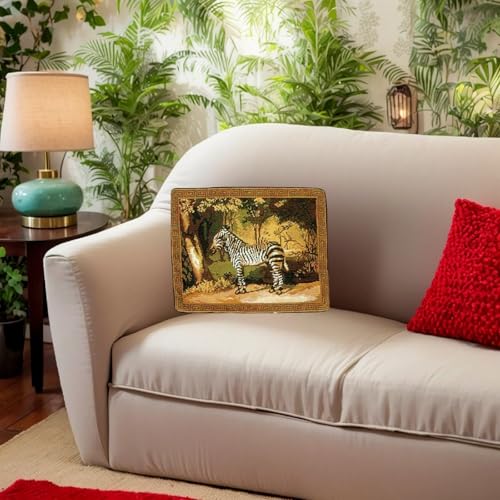 Handmade Wool Needlepoint Throw Pillow Cover 14x18 - Vintage French Country Cushion Cover