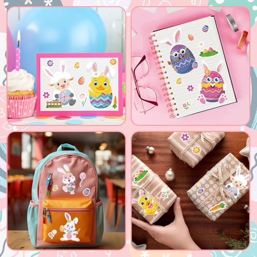 DIY Easter Sticker Kits - 32 Sheets of Creative Egg & Bunny Designs