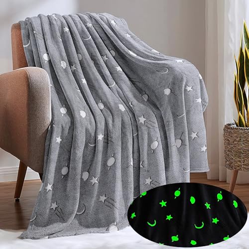 Glow in the Dark Kids Blanket - Cozy 50x60 Inch Throw for Boys & Girls