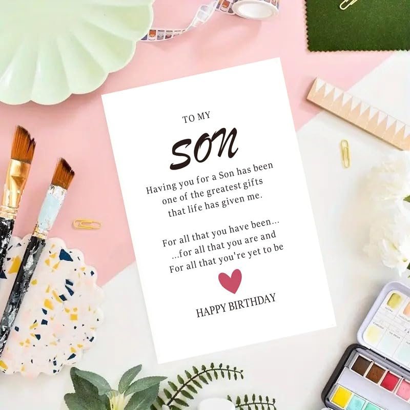 Unique Birthday Card for Son - Heartfelt Gift from Mom & Dad
