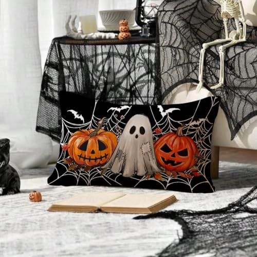 Halloween Pillow Covers 12x20 - Ghosts & Jack O Lantern Design