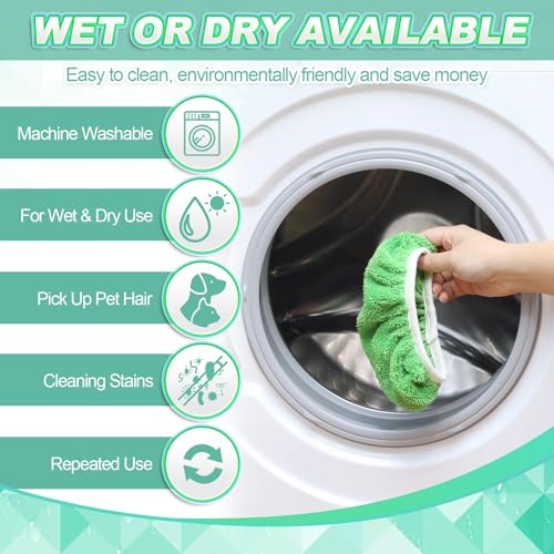 Nuogo 8-Pack Mop Pads for Swiffer Mops - Reusable Wet & Dry Cleaning