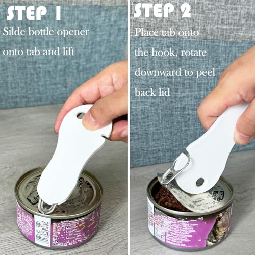 MITCHENIFY 2-in-1 Manual Can Opener for Soda & Pet Food