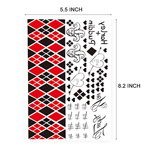 Leoars Temporary Tattoos for Women Girls Kids, 3 Sheets Fake Waterproof Tattoo Stickers for Halloween Costume Party Makeup