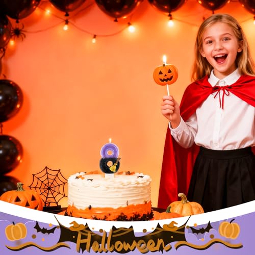 Magic Broom Number 7 Birthday Candle for Wizard Theme Parties