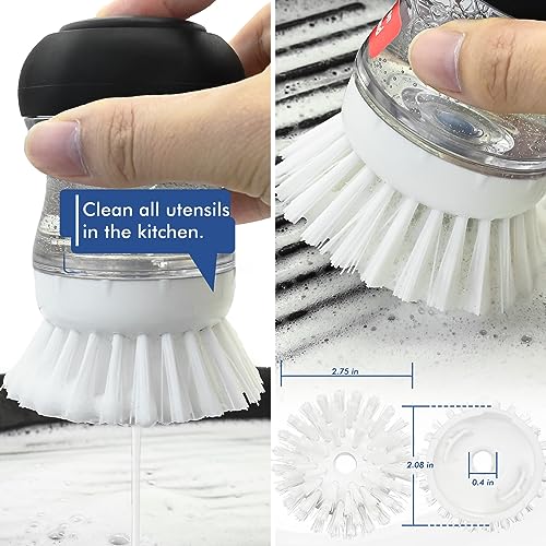 4 White Palm Brush Refills for OXO Soap Dispensing Brush