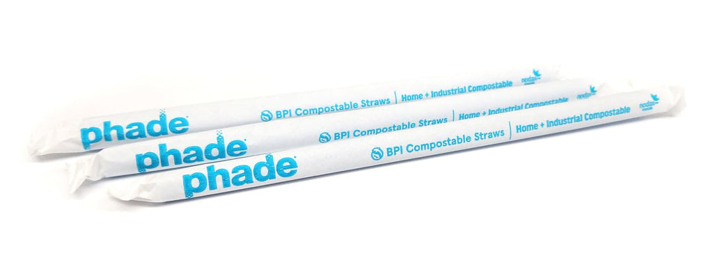 phade Eco-Friendly 9.0" Colossal Boba Straws - Wrapped 500 Count Bulk Pack - Sustainable PHA Biopolymer - Compostable Durable Alternative to Plastic