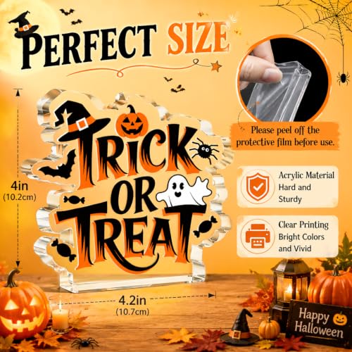 VIESUJI Halloween Ghost Table Sign Indoor Kitchen Decor
