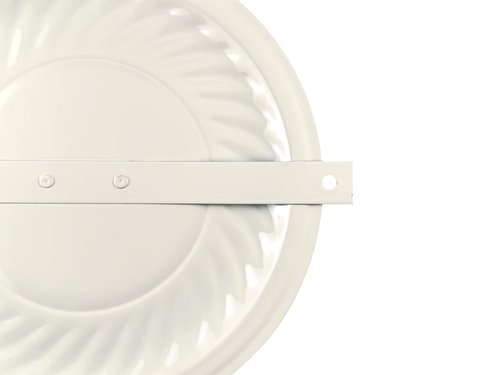 LKQI 3F-72 Fireplace Stove Pipe Flue Hole Cover Stopper UP to 9 5/8" 4" to 10" Adjustable Flue Stop,Adjustable bar Backside,Painted Galvanized Steel