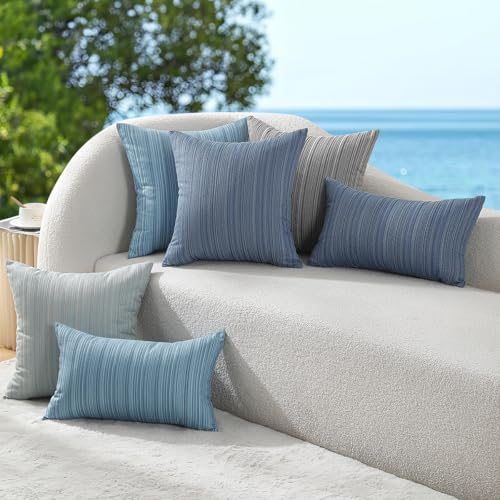VAKADO Hot Pink Outdoor Chenille Pillow Covers 18x18 Set of 2 - Waterproof & UV Resistant