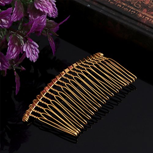 Metal Wedding Veil Hair Side Comb 20 Teeth Bridal Hair Accessory
