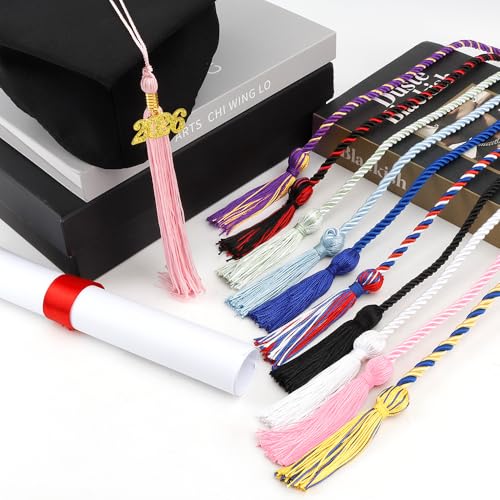Slergut Orange and White Graduation Honor Cords with Tassels 67" Long