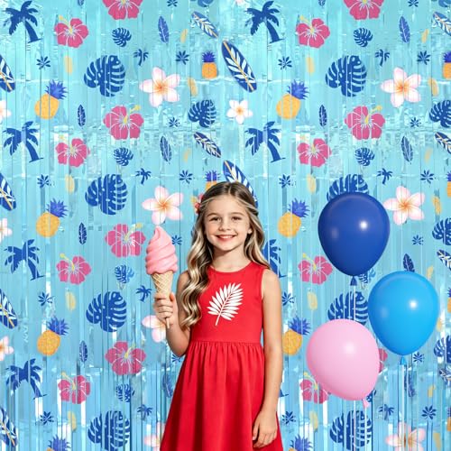 Pink Blue Cartoon Birthday Backdrop 2 Pack 3.3 x 6.6 Ft