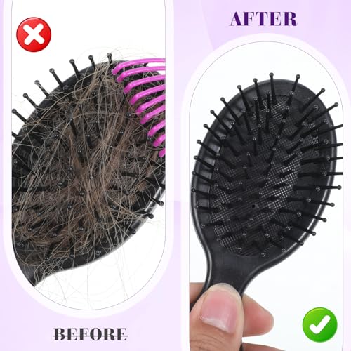 HJZHII 5-Piece Hairbrush Cleaner Tool Set - Hair Comb Maintenance and Dust Removal