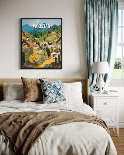 Pakistan Countryside Wall Art Print - A3 Rural Landscape Decor
