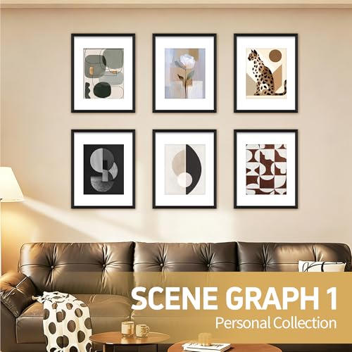 Black Picture Frame 11x14 for 8x10 Photos - Dual Size, Wall Hanging