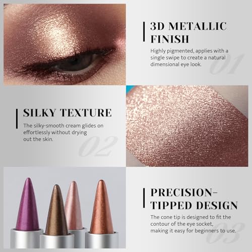 Noerrors Metallic Shimmer Eyeshadow Stick & Eyeliner Pencil