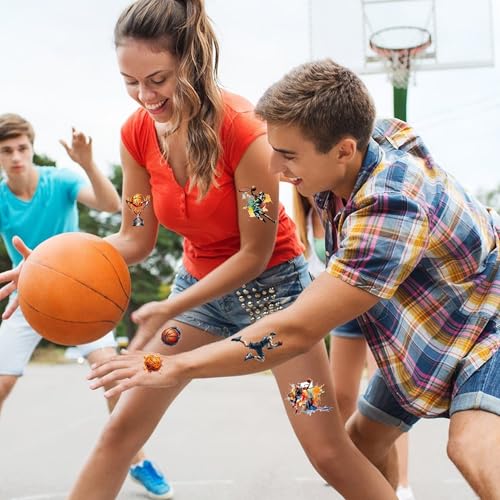 Basketball Temporary Tattoos for Kids 160 Pcs Party Favors