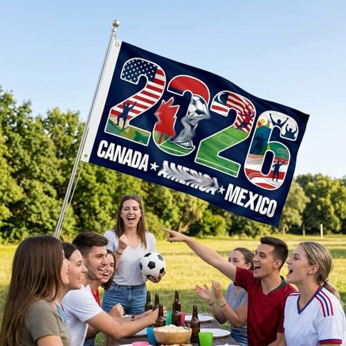 World Cup 2026 Flag - 5x3FT Durable Party Decoration