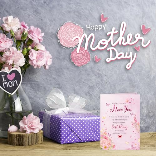 Elegant Mother's Day Card with Envelope - 5x7 Inch for Wife