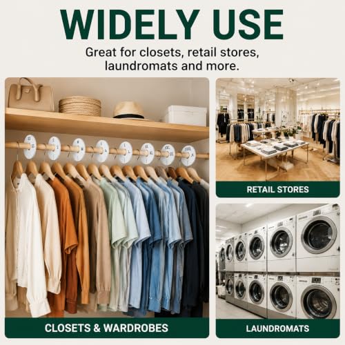 10-Pack Closet Dividers for Hanging Clothes - Mioule Organizational Set
