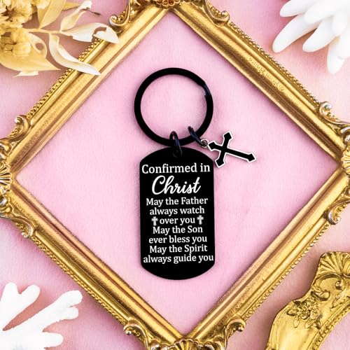 Ibiwe Christian Confirmation Keychain Gift for Boys & Girls