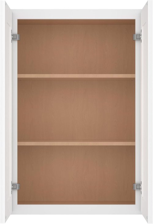 Furinno Shaker Wall Kitchen Cabinet - 2 Doors, 2 Shelves, Ready to Assemble | White, 12"D x 24"W x 36"H