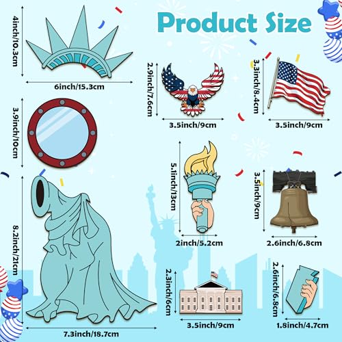 Independence Day Cruise Magnets - 9Pcs Patriotic Decor