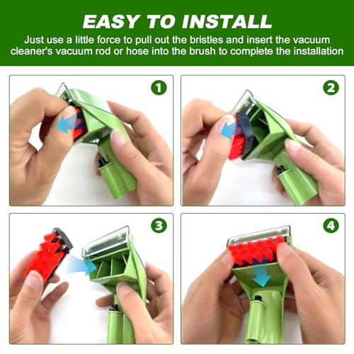 Sgizoku Little Green Machine Brush Set - 1 Tough Stain Brush + 2 Replacements for Bissell 1400B, 1425, 3860, 2290A