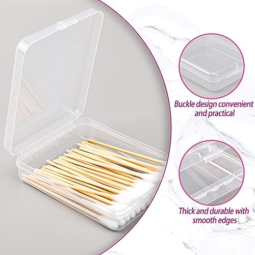 3-Piece Portable Travel Cotton Swab and Makeup Pad Storage Organizer
