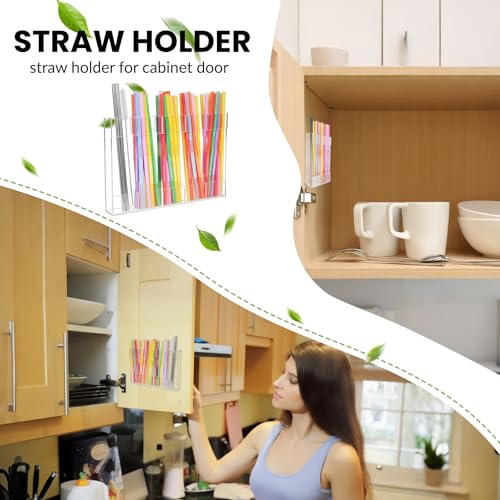 9.8-Inch Acrylic Straw Holder - Reusable Organizer for Straws