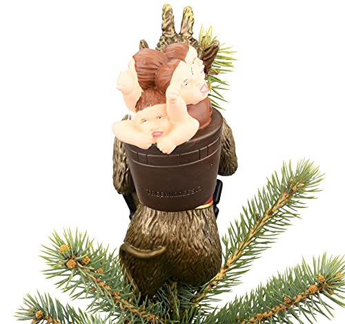 Creepy Krampus Christmas Tree Topper - 10 Inch Halloween Holiday Decor